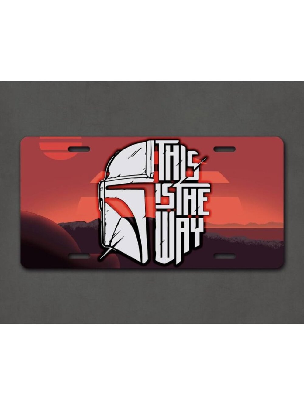 Mandalorian License Plate | Car Gift | Aluminum UV Treated | Graphic Plate